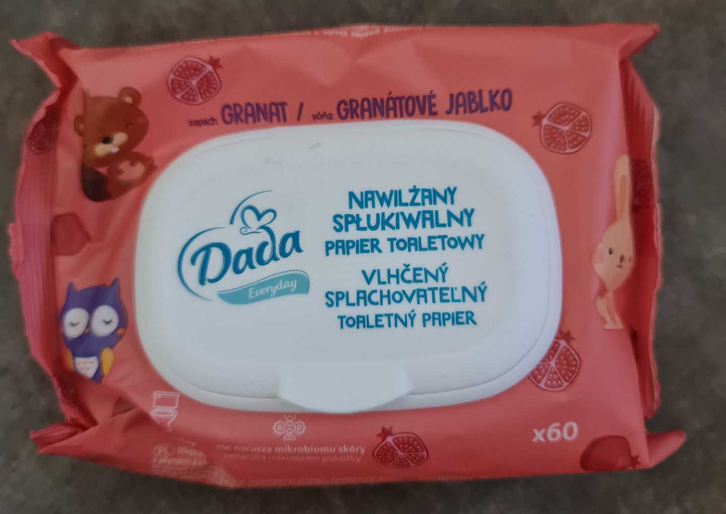 Nawilżany spłukiwany papier toaletowy Granat