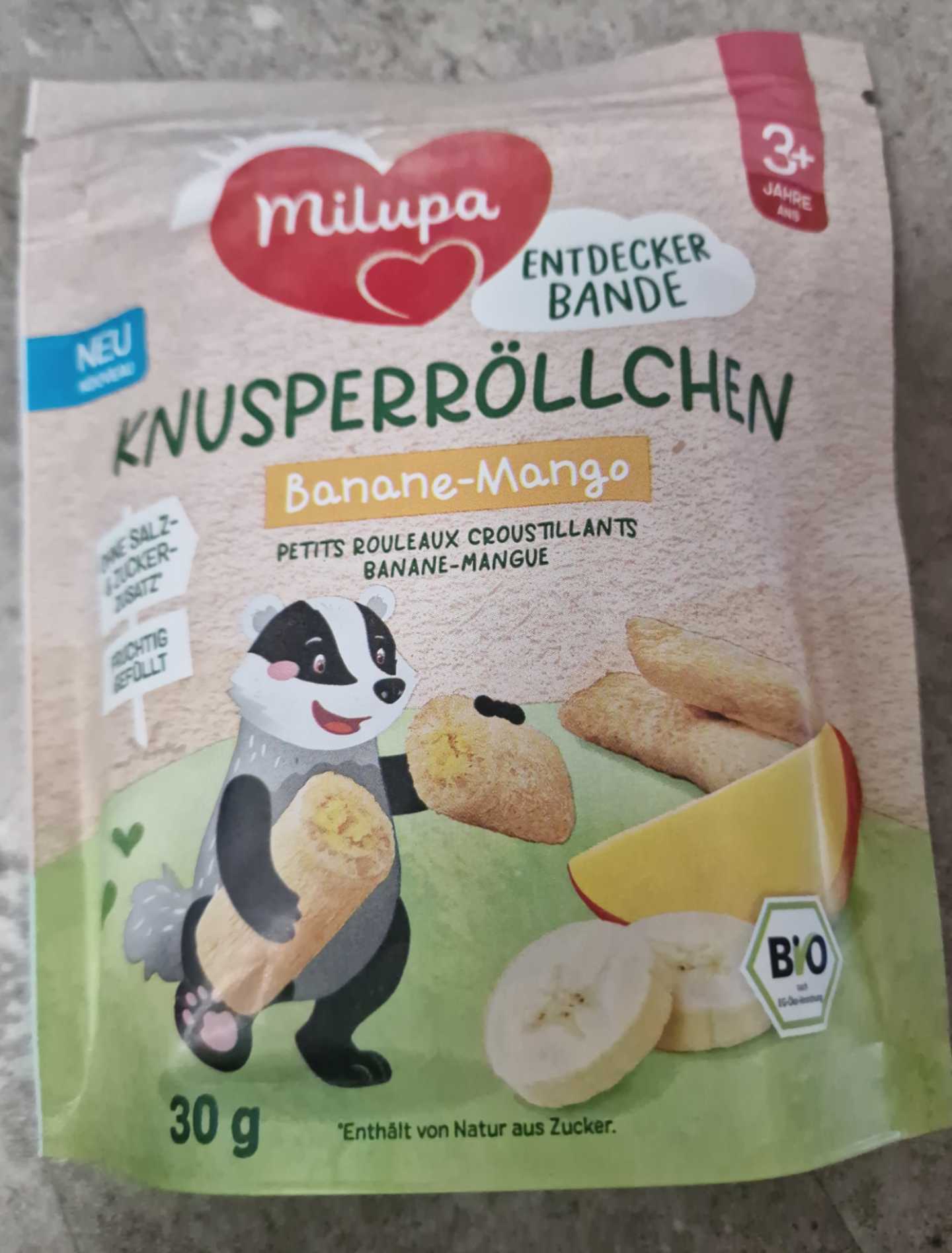 Knusperröllchen  Banane Mango