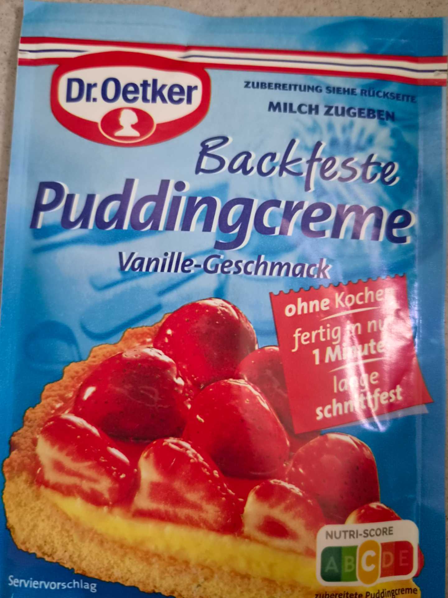 Backfeste Puddingcreme