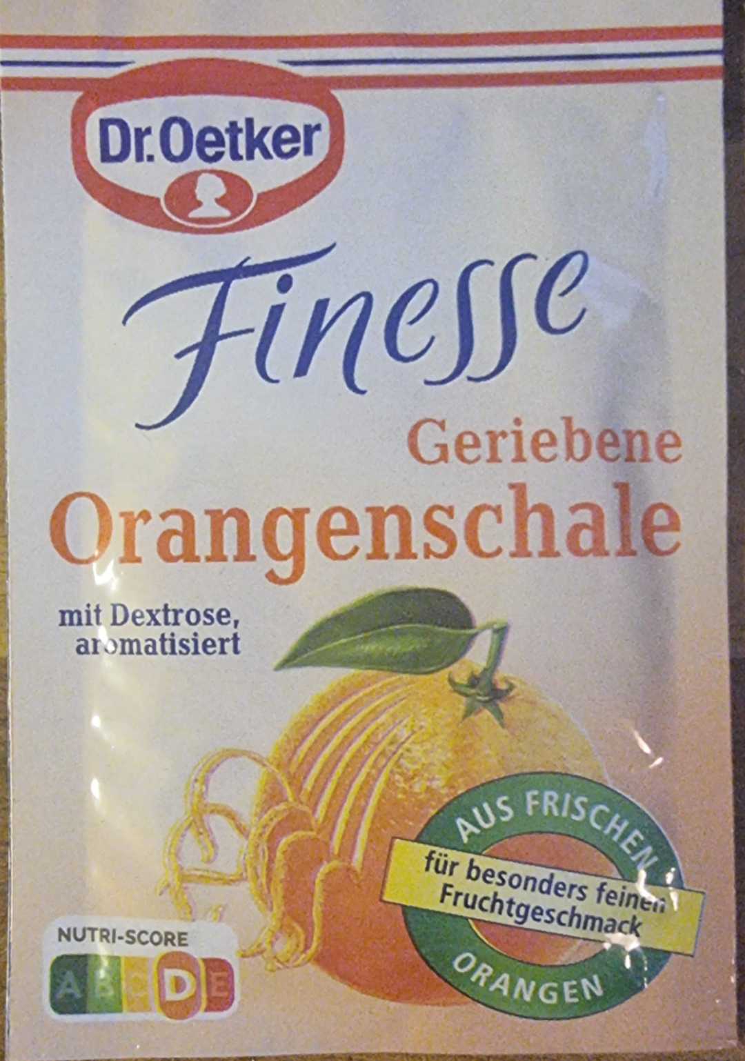 Geriebene Orangenschale