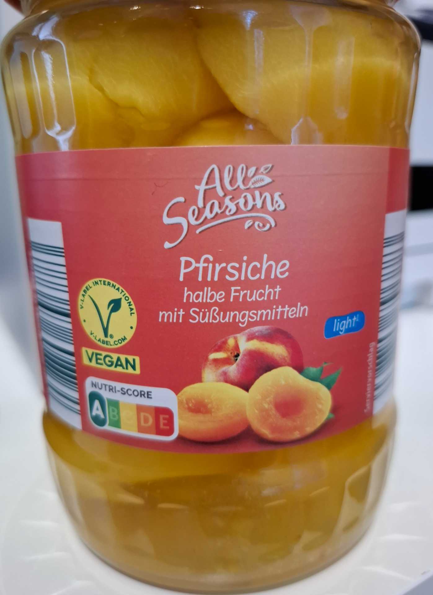 Pfirsiche halbe Frucht