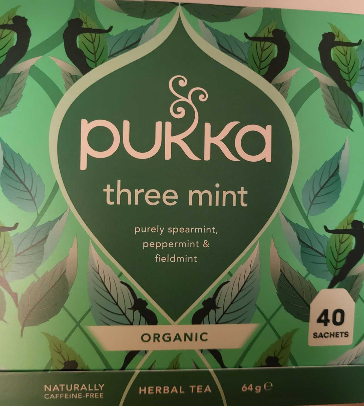 Three Mint Tea Sachets