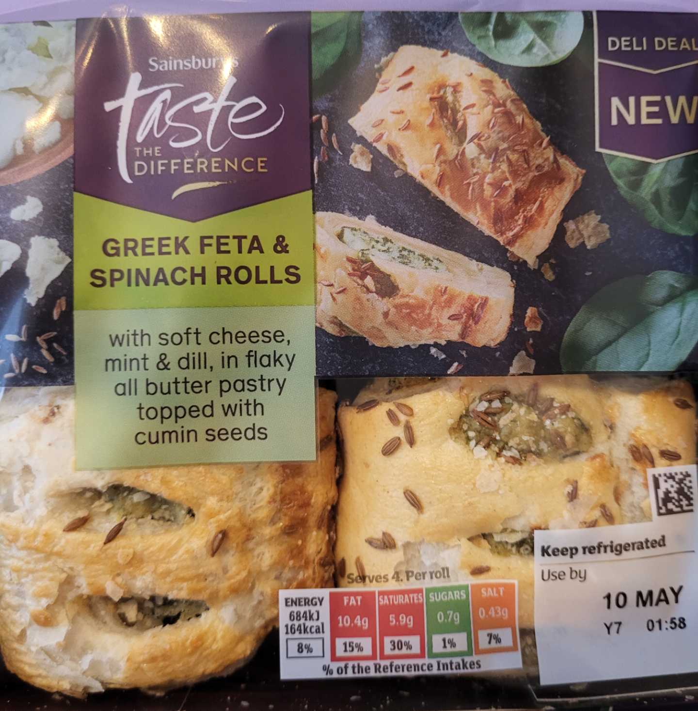 Greek Feta & Spinach Rolls