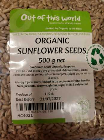 Organic Sunflower Seeds