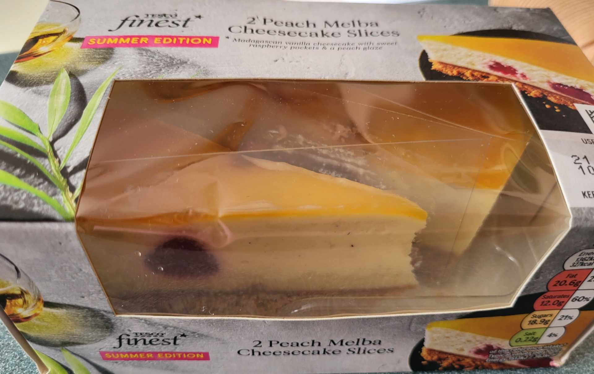 Peach Melba Cheesecake Slices