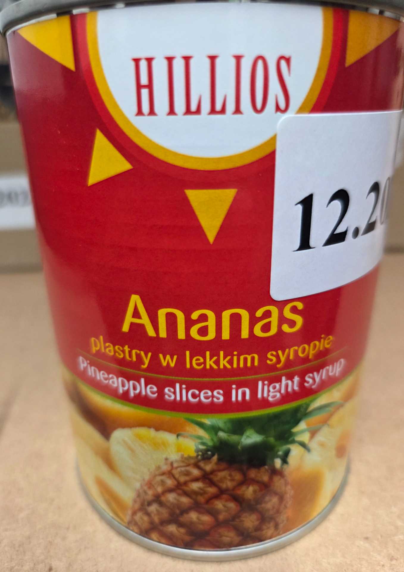 Ananas plastry w lekkim syropie