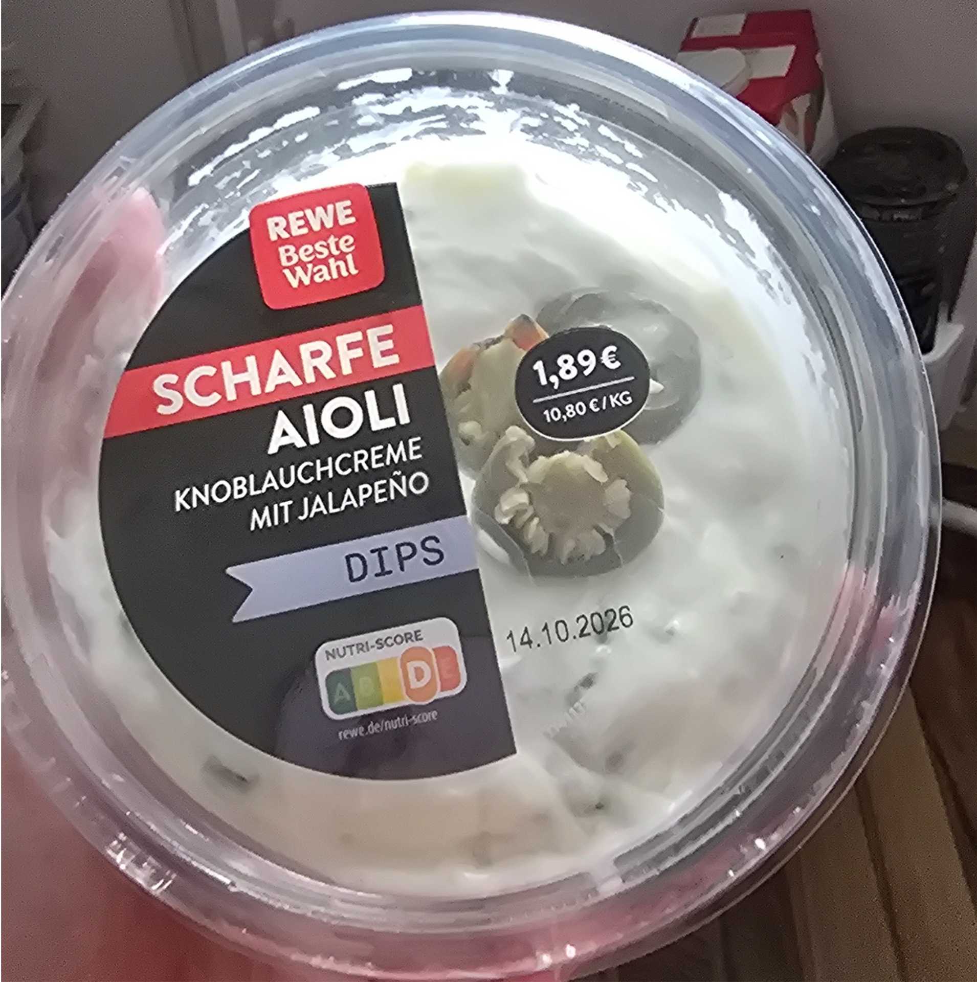 Scharfe aioli mit jalapeno