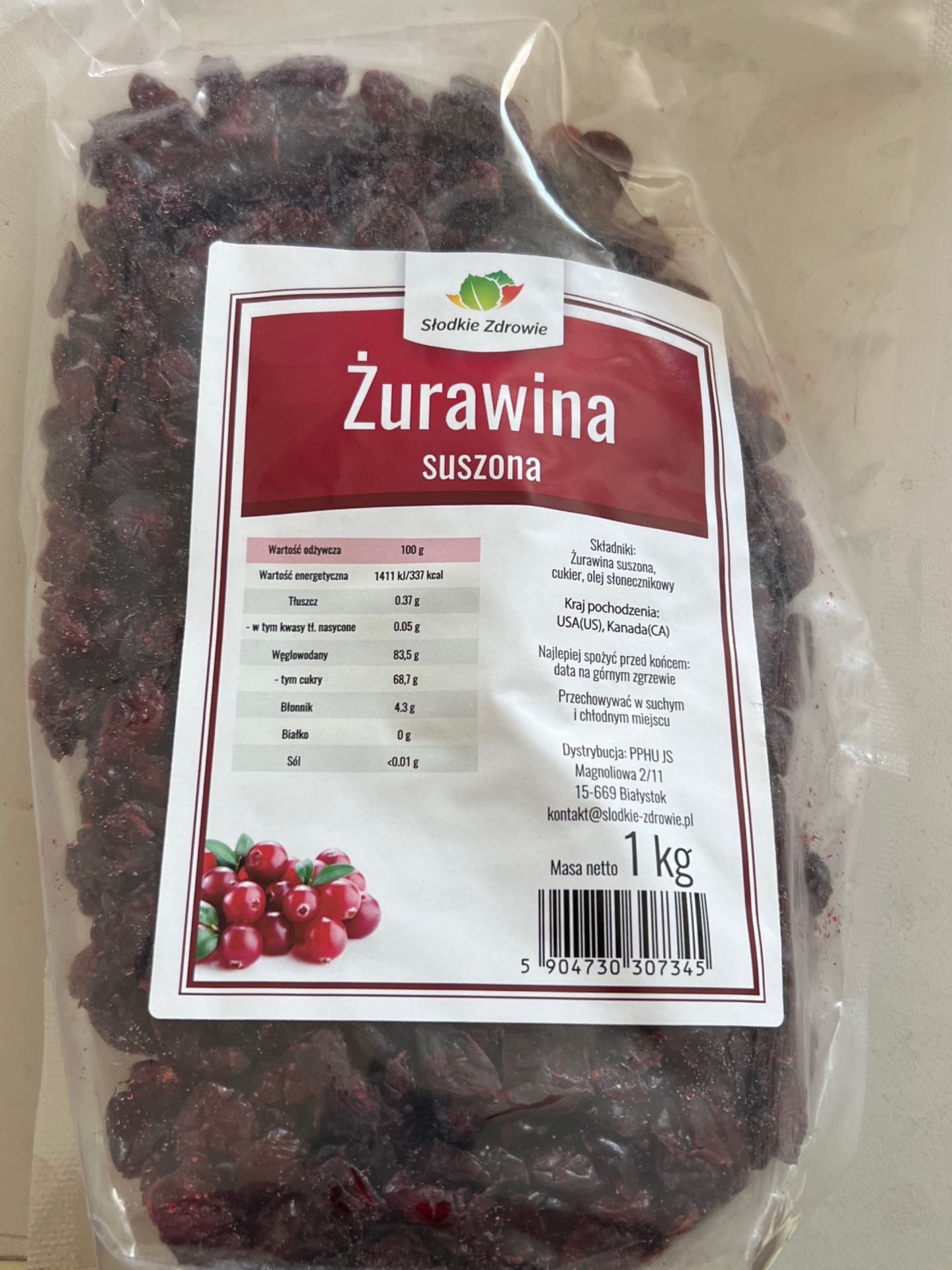 Żurawina suszona