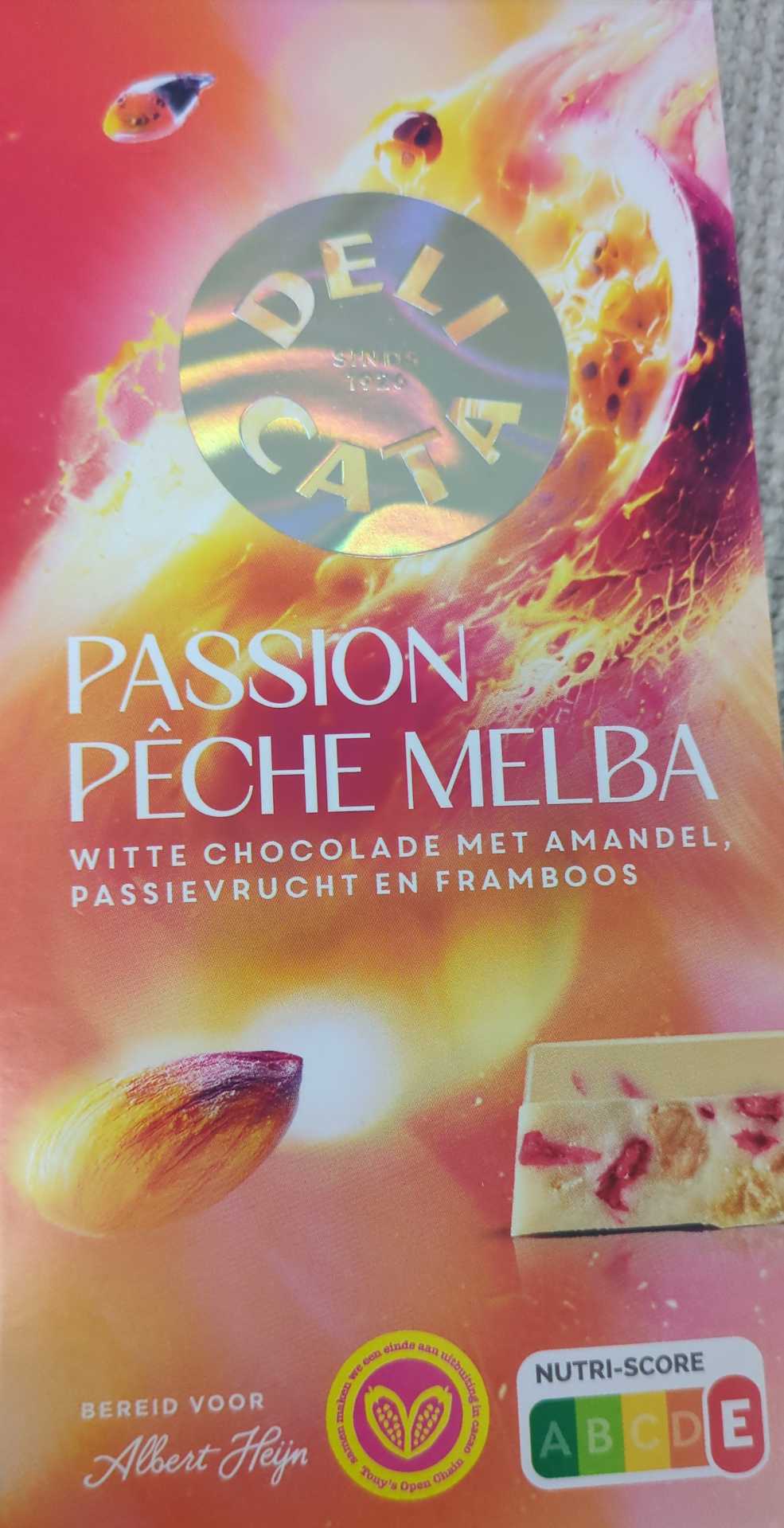 Passion peche melba chocolade