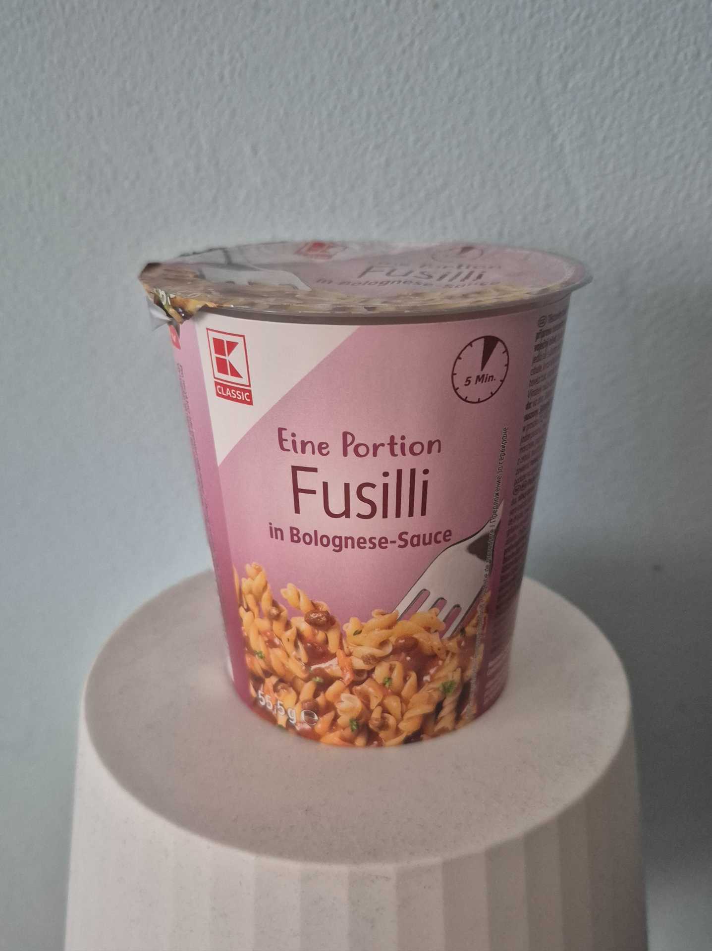 Fusilli in bolognese-sauce