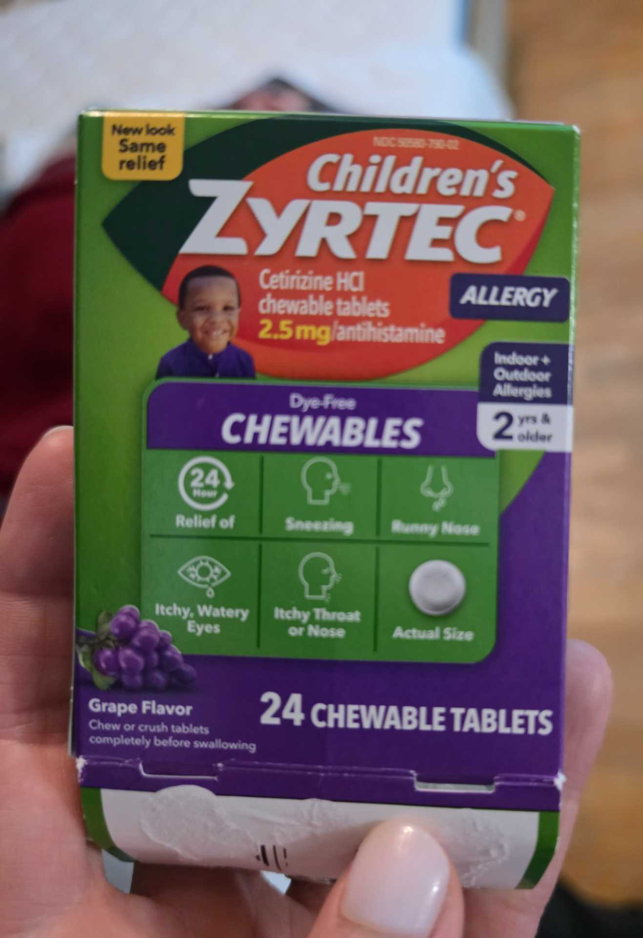 Childrens zyrtec chew