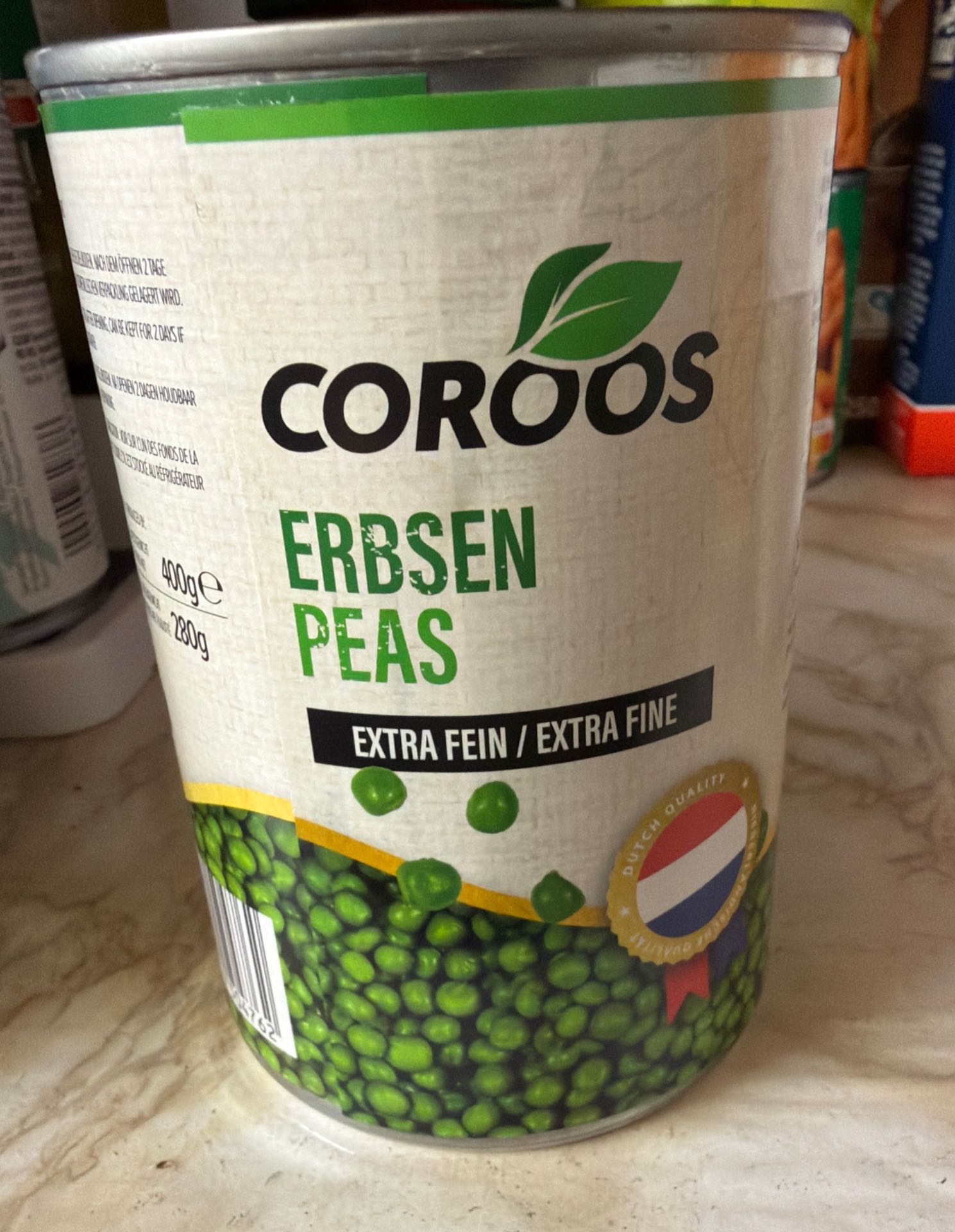 Erbsen extra fein