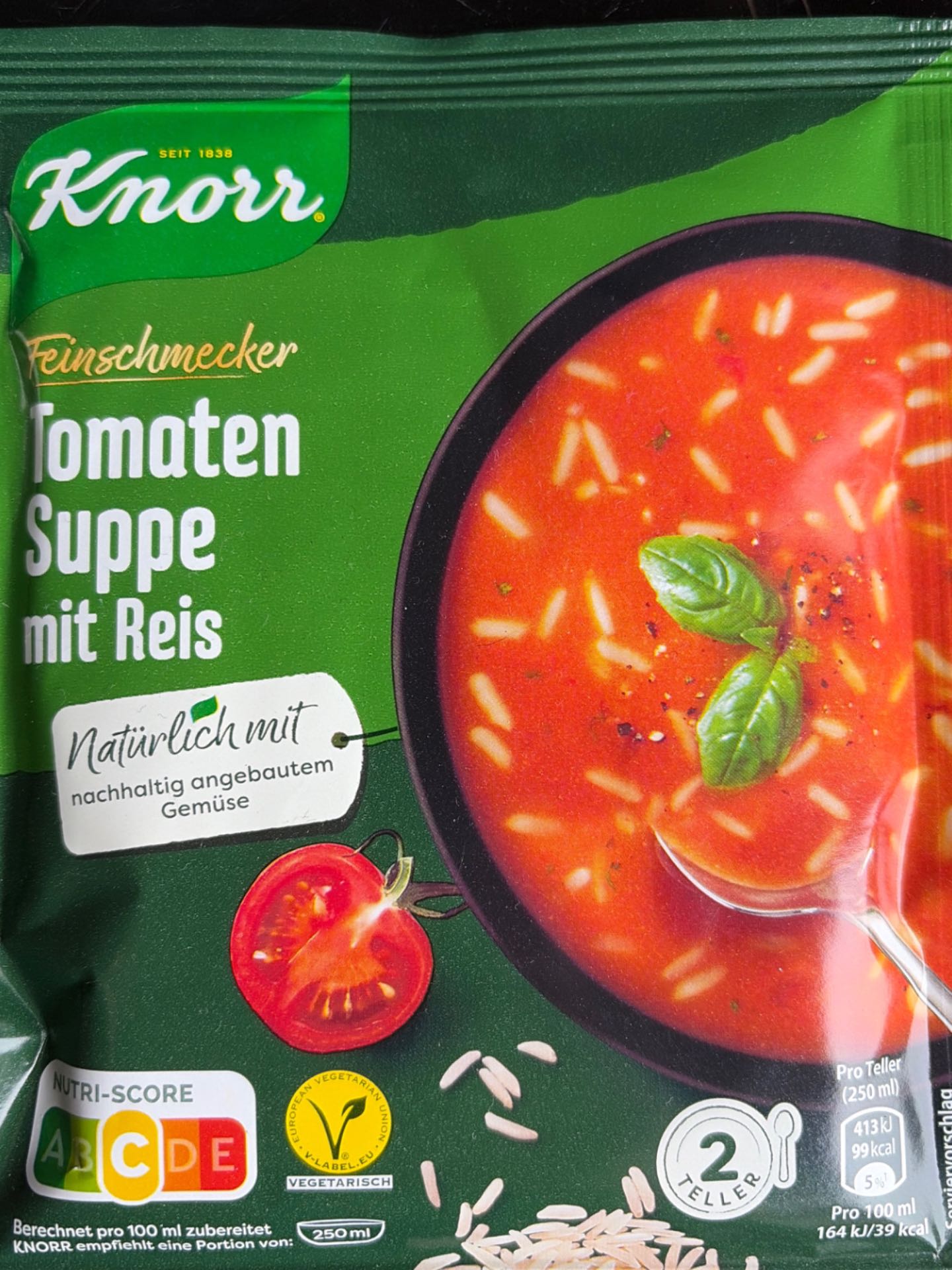 Tomaten Suppe mit Reis