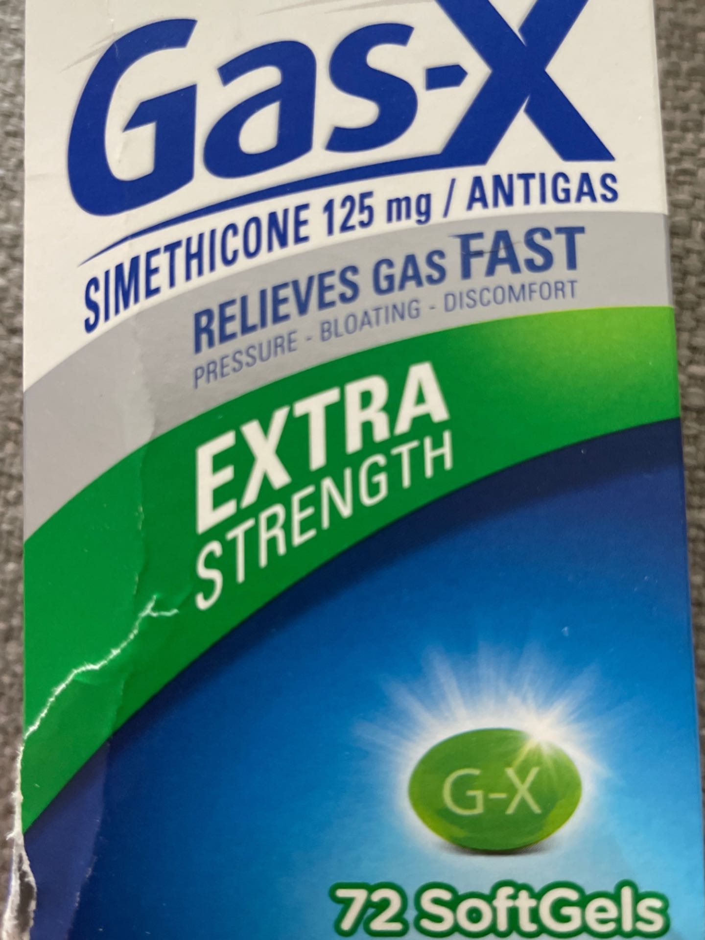 Gas-X for antigas, soft gels
