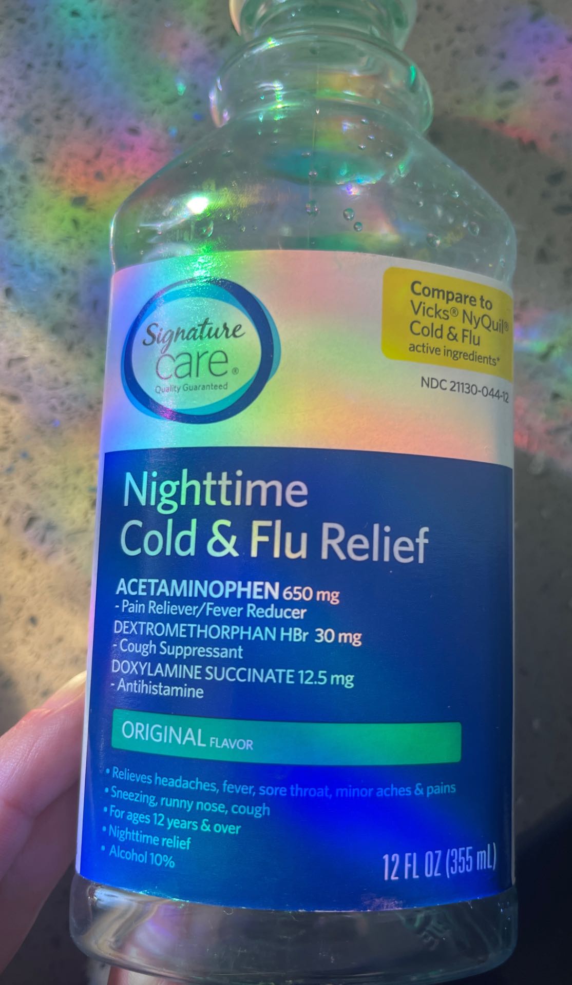 Nighttime cold and flu relief