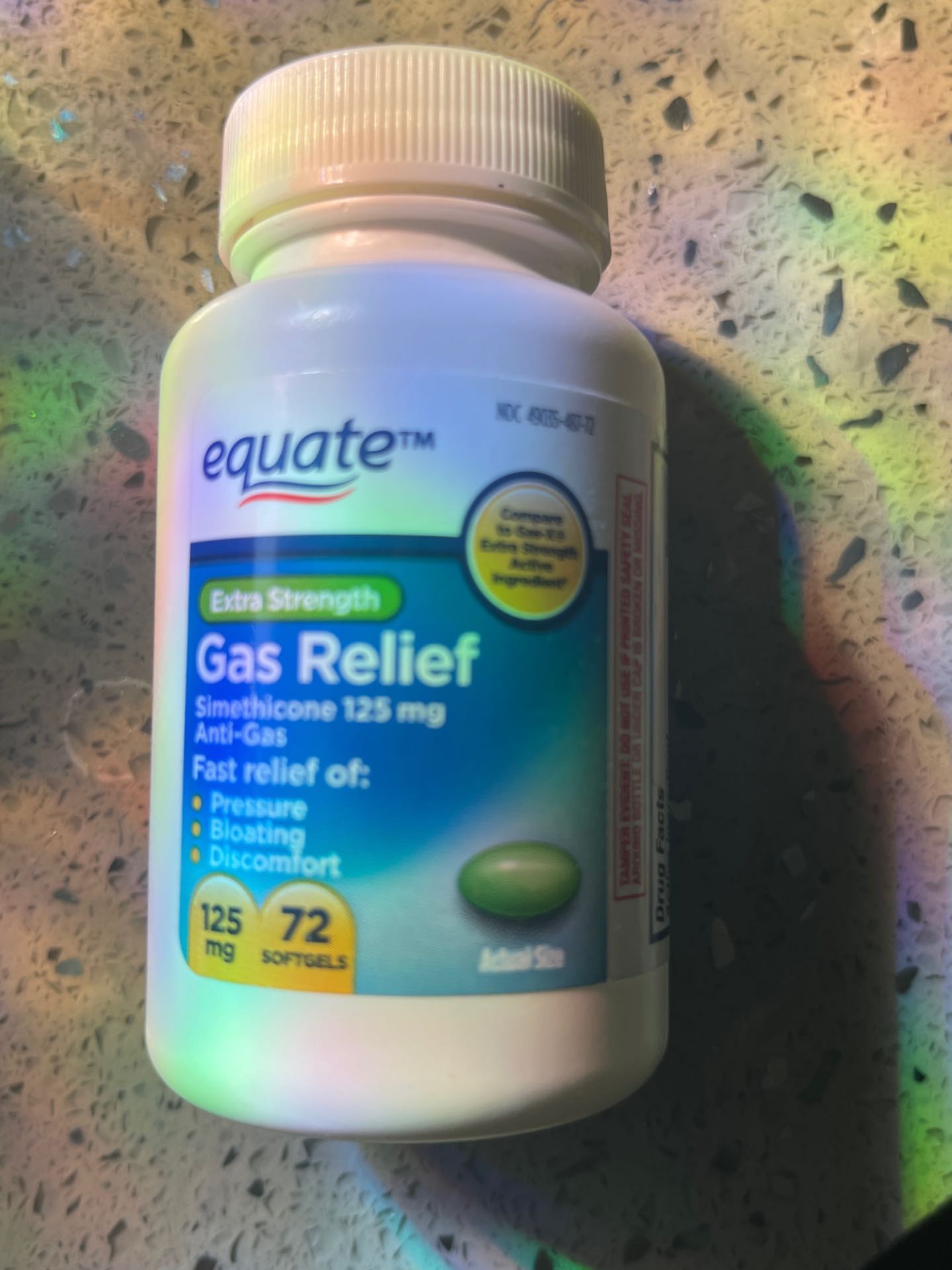 Gas relief, 125 MG