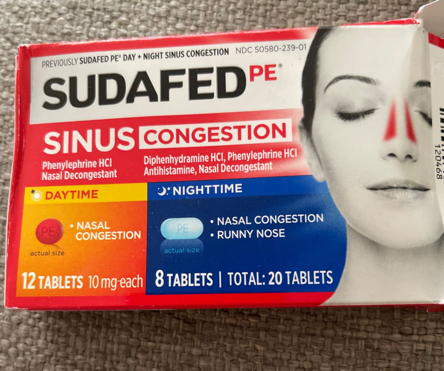 Sudafed PE day and night