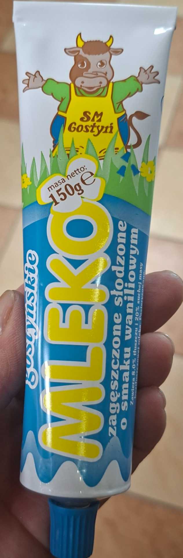 Mleko zagęszczone o smaku waniliowym tuba