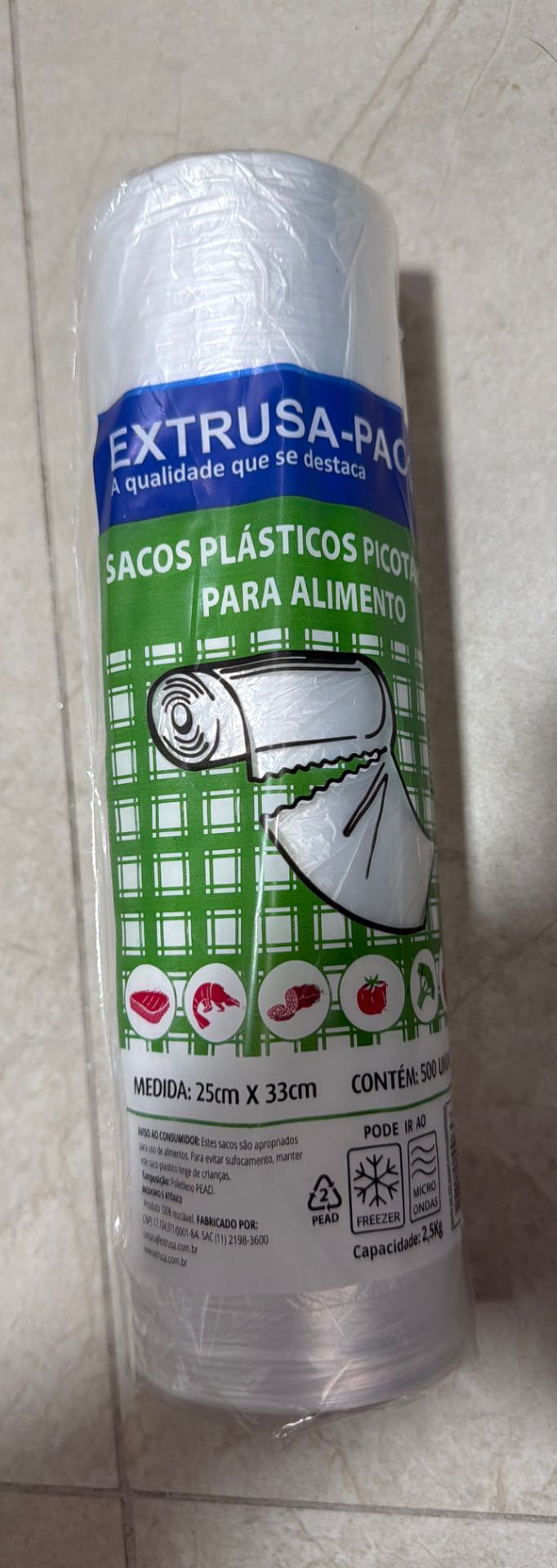 Saco Plástico para Alimento