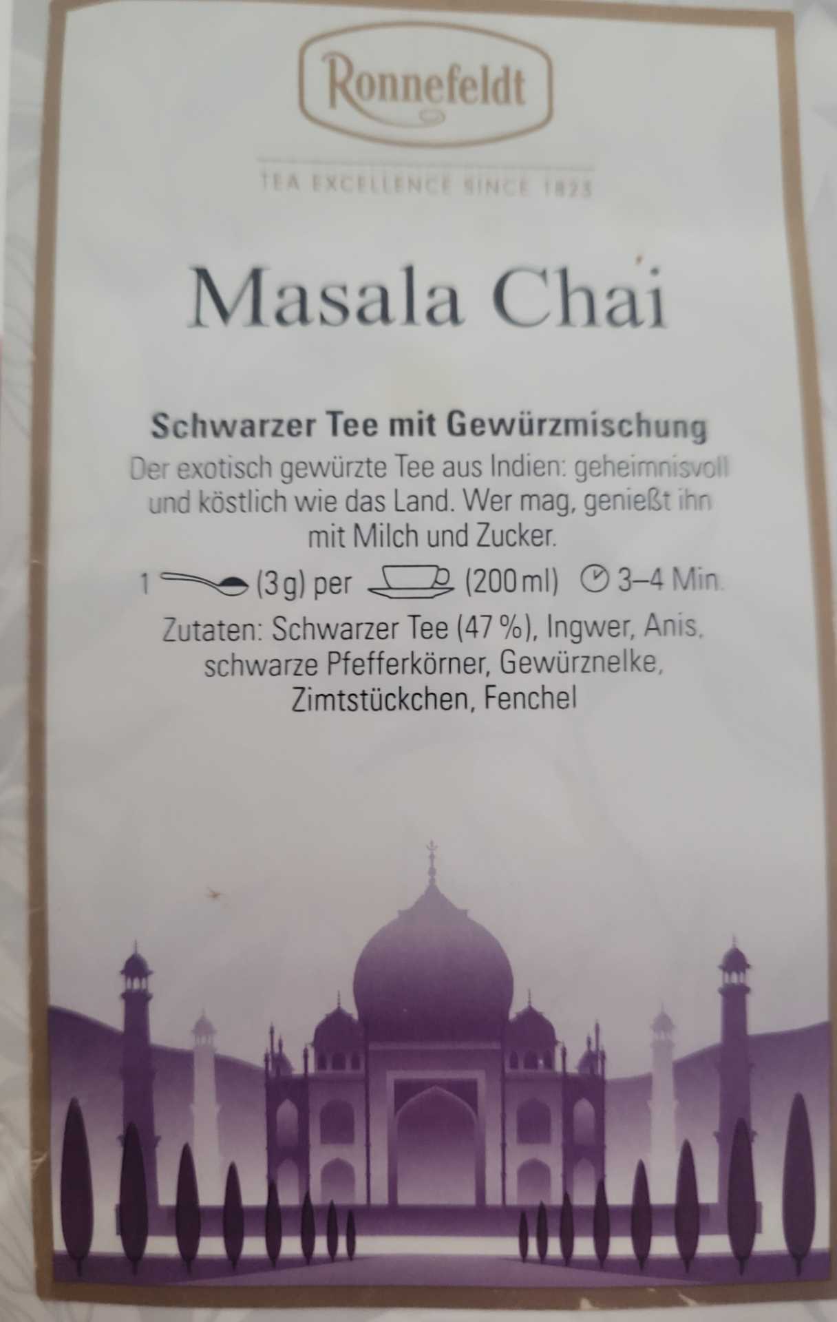 Masala Chai schwarzer Tee
