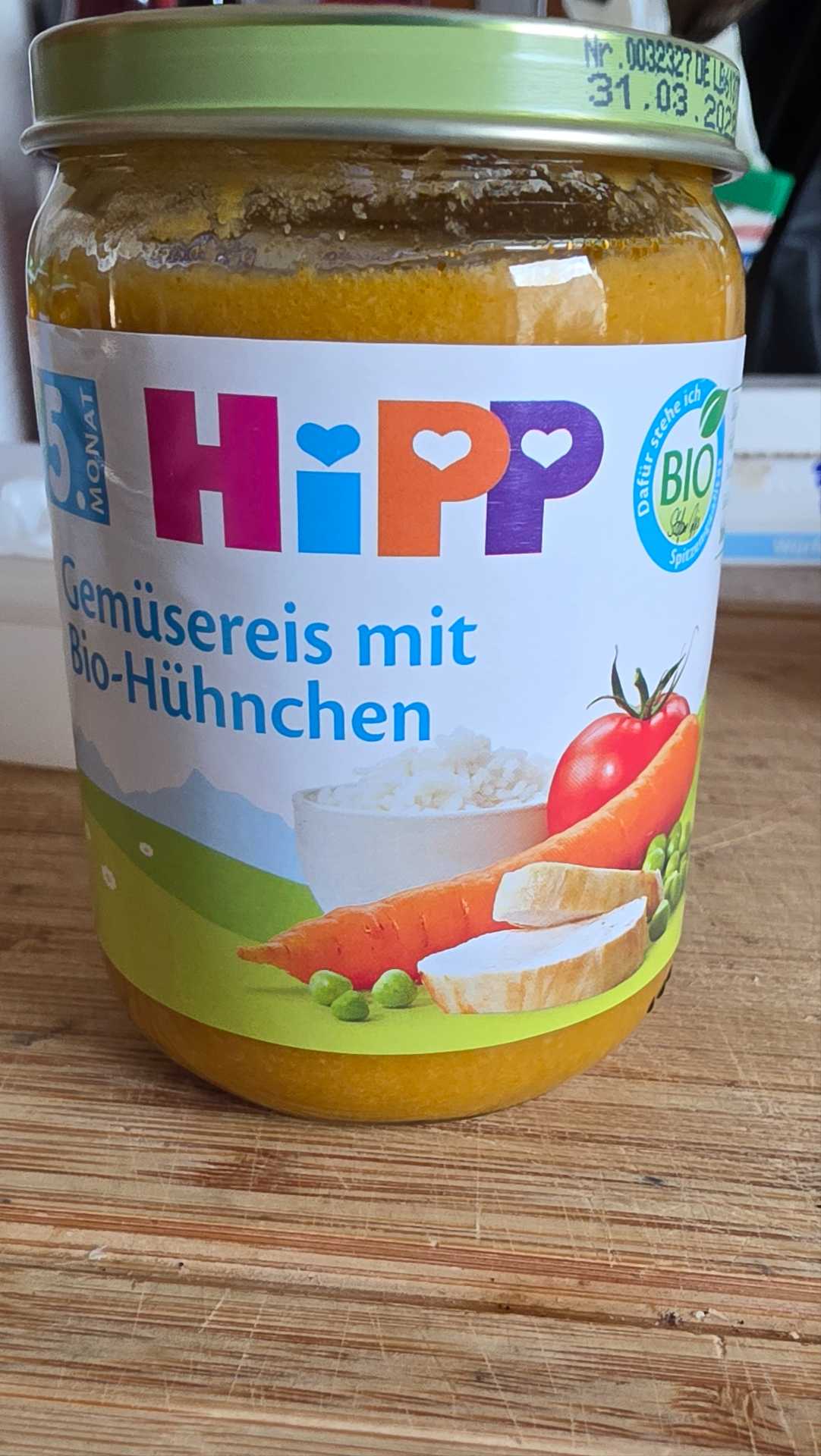 Hipp Gemüsereis mit Hühnchen