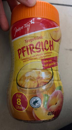 Teegetränke Pfirsich